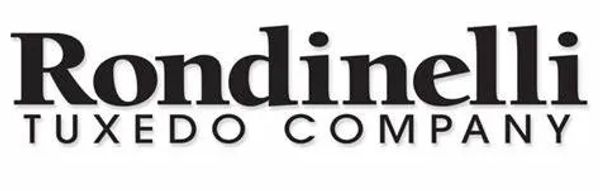 Logo of Rondinelli Tuxedo Company in black text on white background.