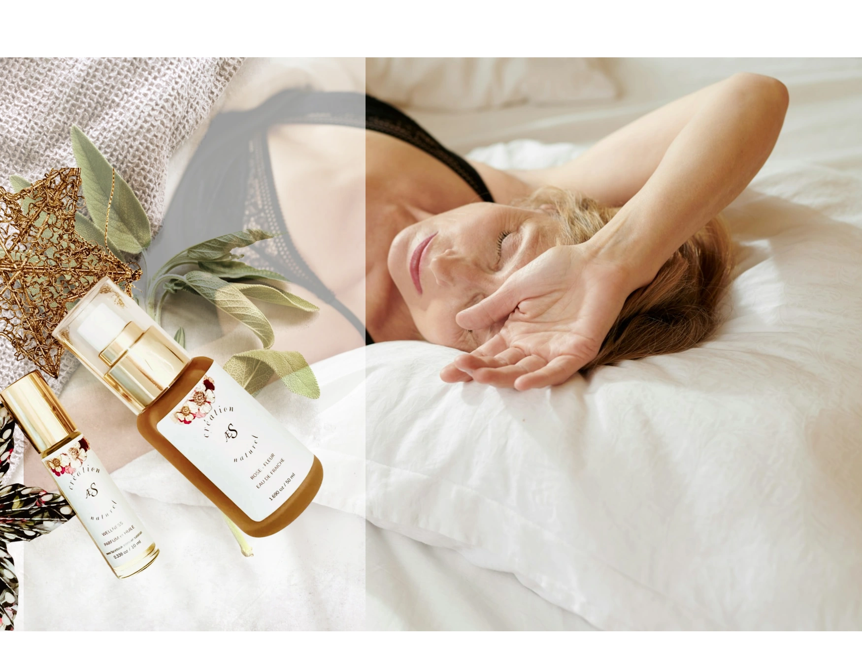 A 10ml rollon perfume bottle with SOOTHING Jasmine fragrance clary Sage based and a 50ml spray frost