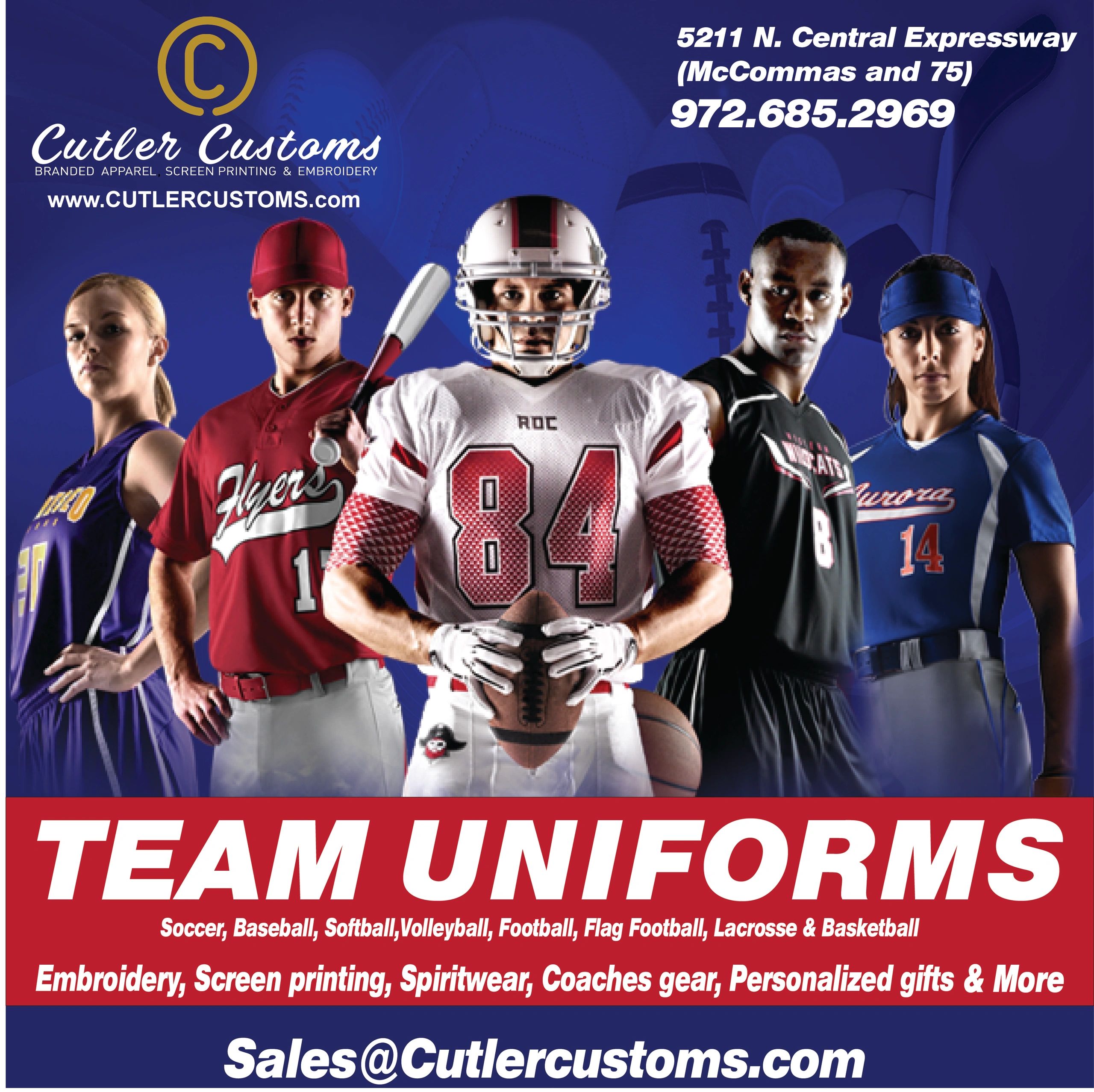 Cutler Customs Uniforms, Embroidery, T Shirt Screen Printing