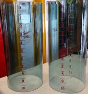 Clear Vision Glass, Blue tint Visible gas pump cylinders