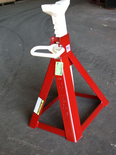 We manufacture 5T, 7T and 10T Jackstands. All batches are load tested and certified 