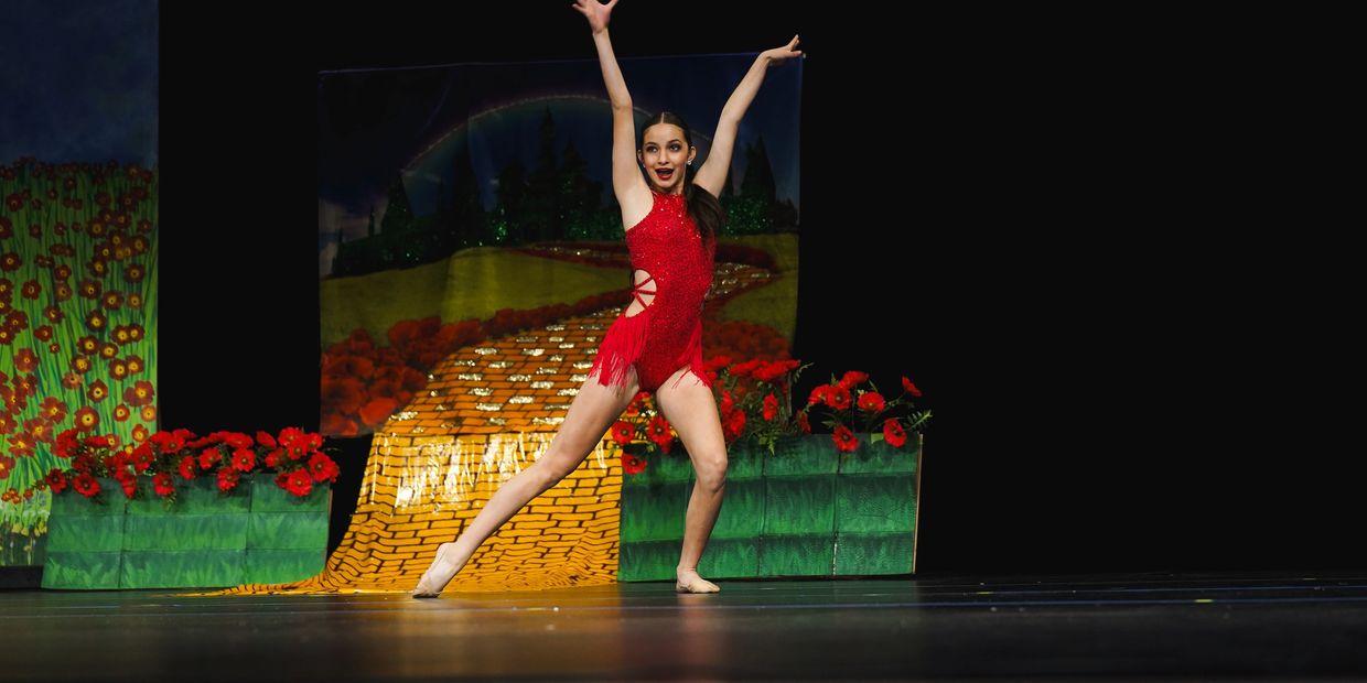 girl showing her performance skills during a biannual recital