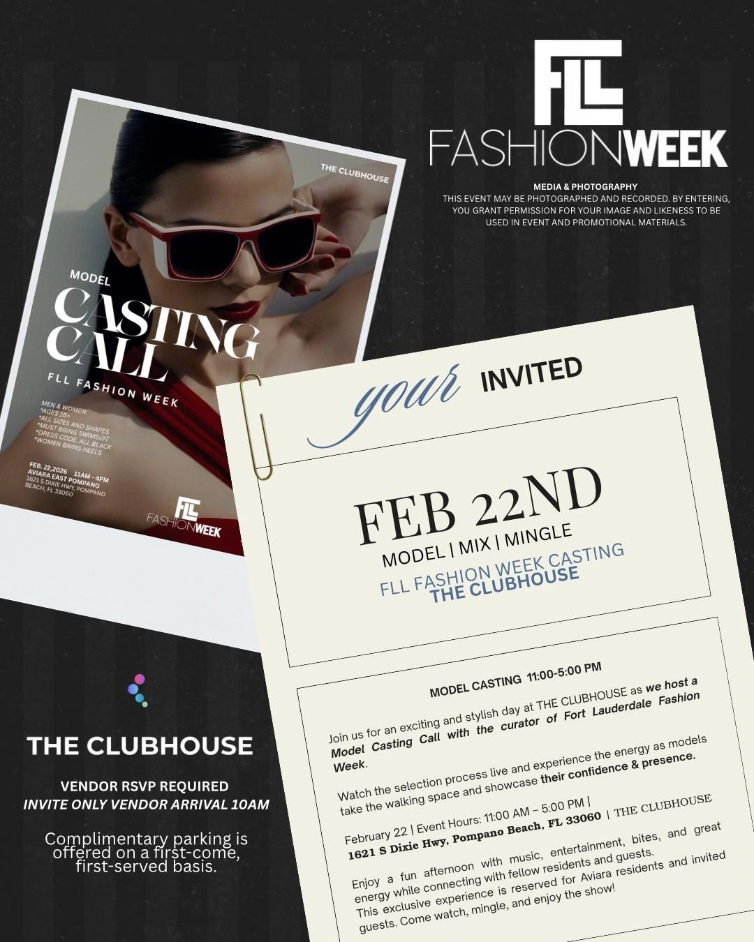 Fashion Week Florida Fort Lauderdale Fashion Week 2026 Model Casting Call 2/22/26 FLL Fashion Week