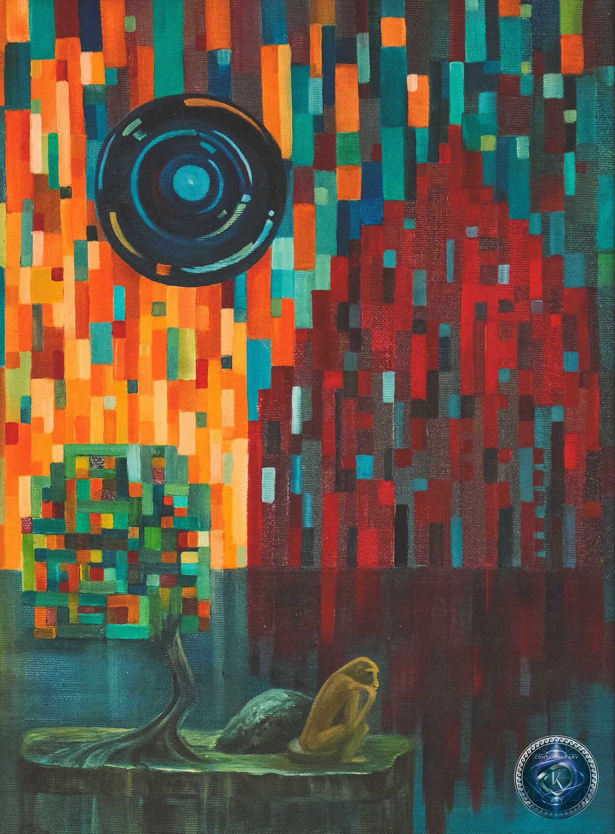 Vyara Kaneva-VK Contemporary ART: The Last Thinker, 2023. Oil on Canvas.