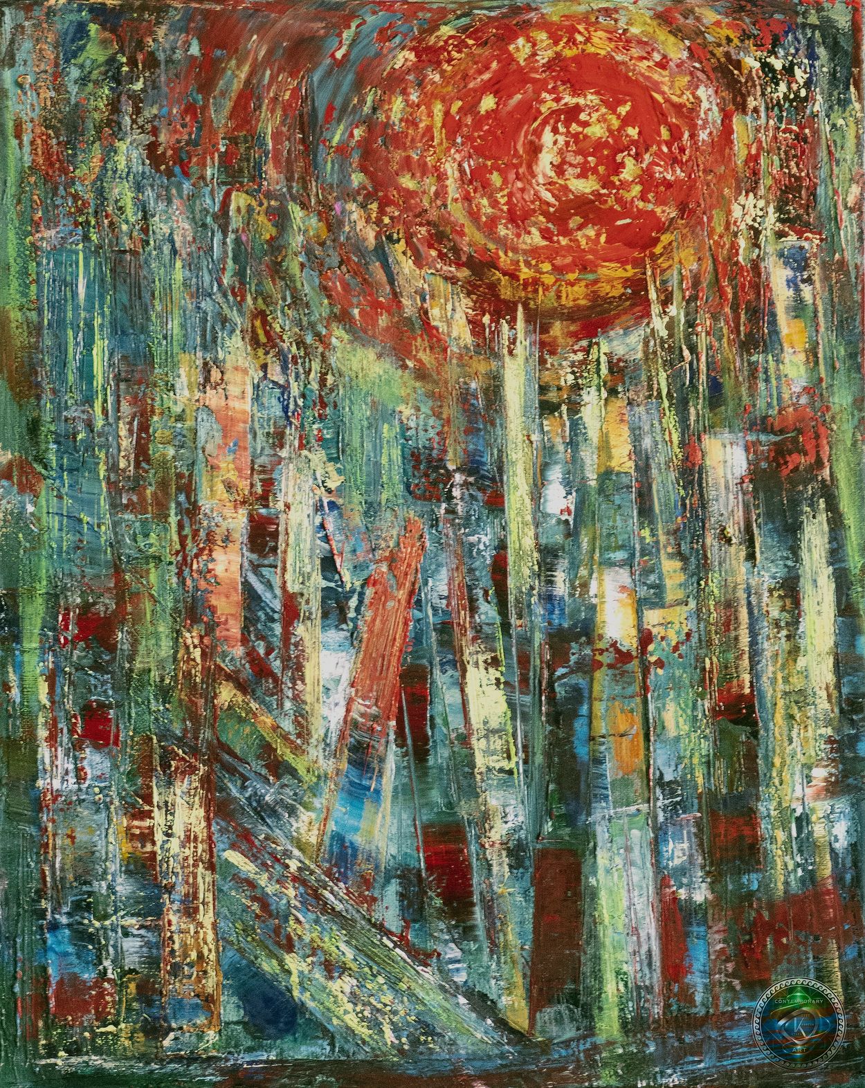 Vyara Kaneva-VK Contemporary ART: Dynamics, 2023. Oil on Canvas.