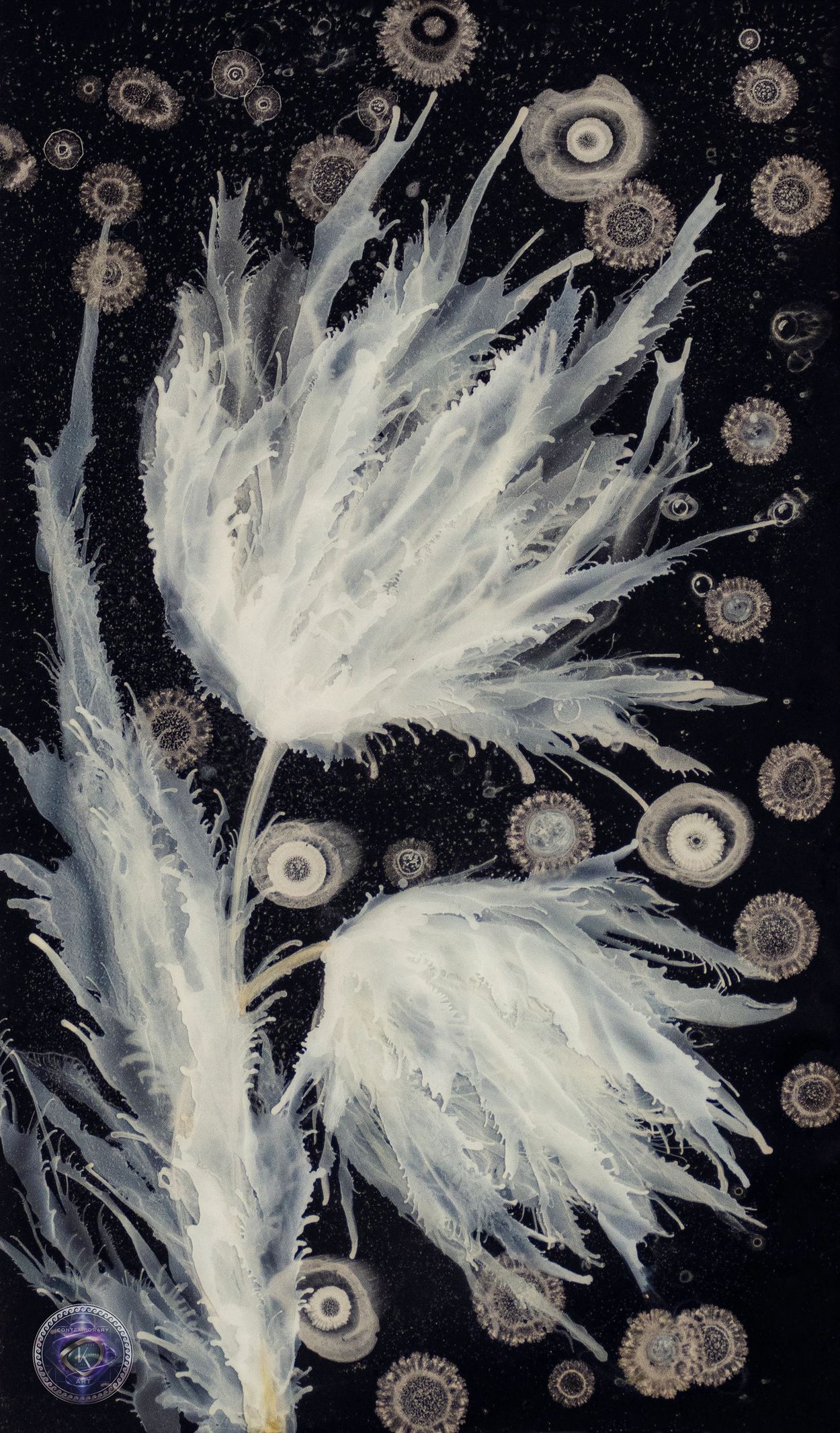 Vyara Kaneva-VK Contemporary ART: "Sigh", Mixed Technique-Epoxy Resin -2023; "Полъх", Смесена Техник