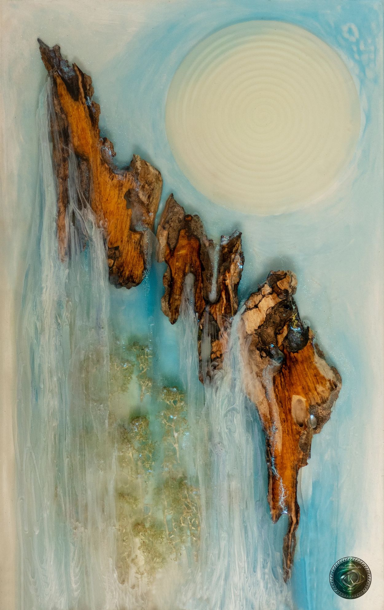 Vyara Kaneva-VK Contemporary ART: "Amazon", Mixed Technique-Epoxy Resin -2023; "Амазонка", Смесена Т