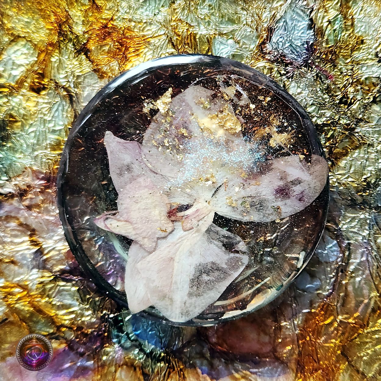 VK Contemporary ART: "Mystical Orchid"- Decorative Panel, mixed technique -Rose Festival-2023