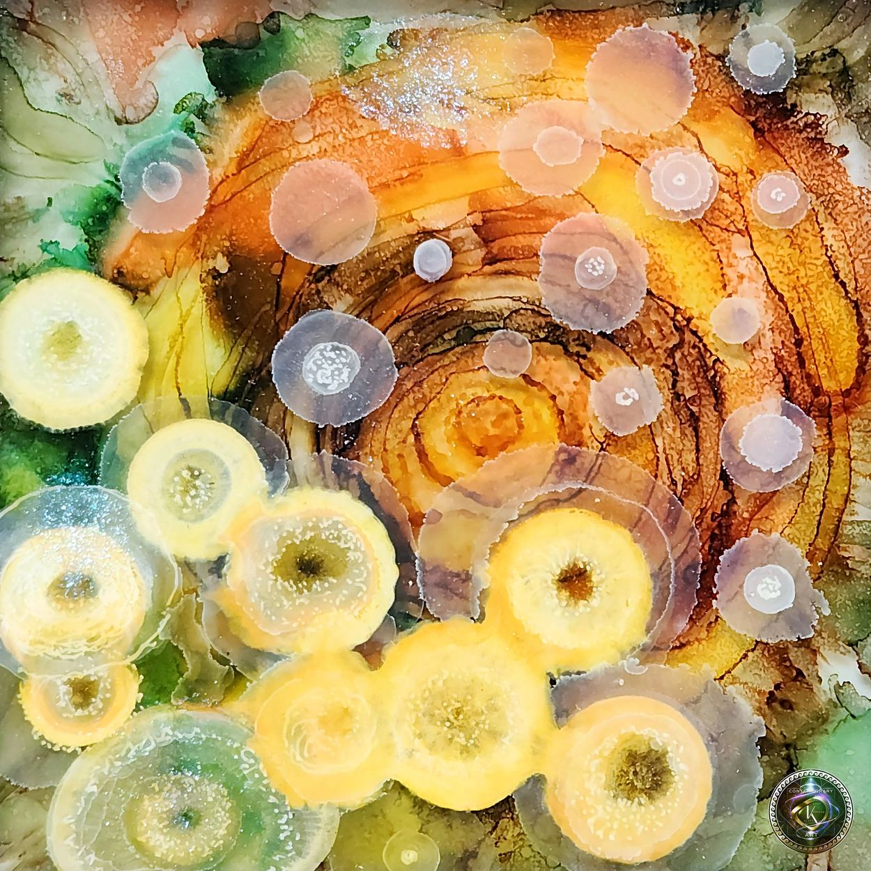 VK Contemporary ART: "Eventide", mixed technique with epoxy resin-Rose Festival-2023
