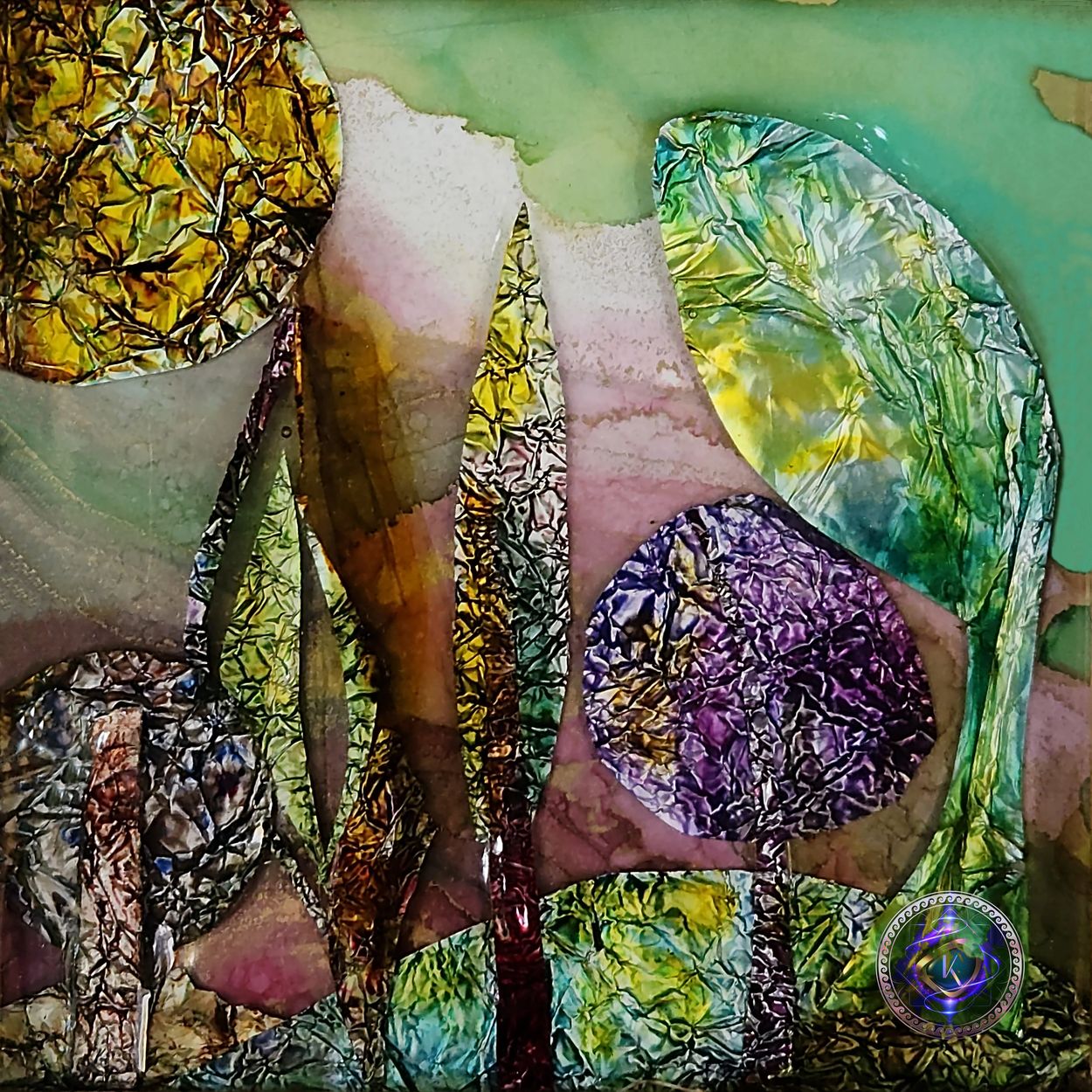 VK Contemporary ART: "Weightlessness", mixed technique with epoxy resin-Rose Festival-2023