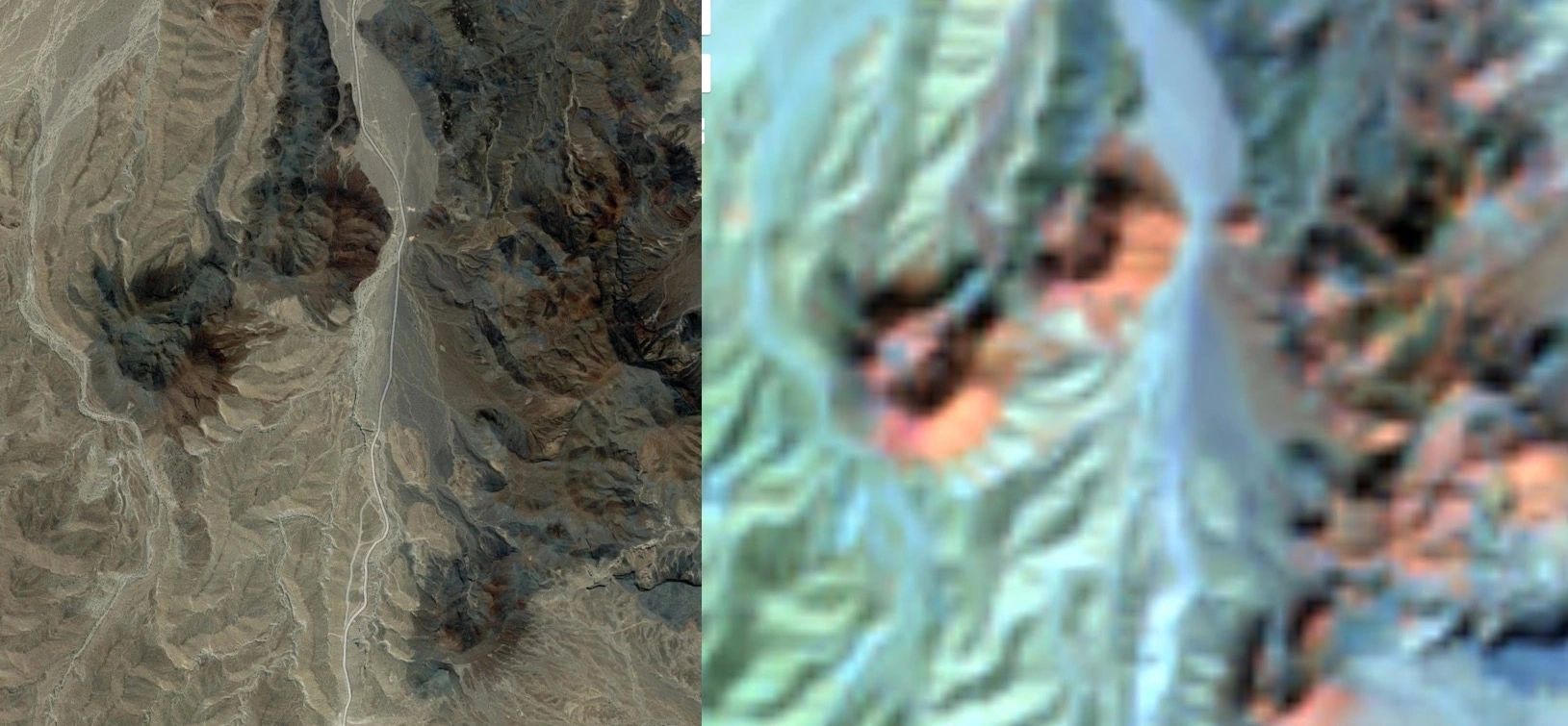 Volcanic Gold Site Discovered using Satellite Imagery