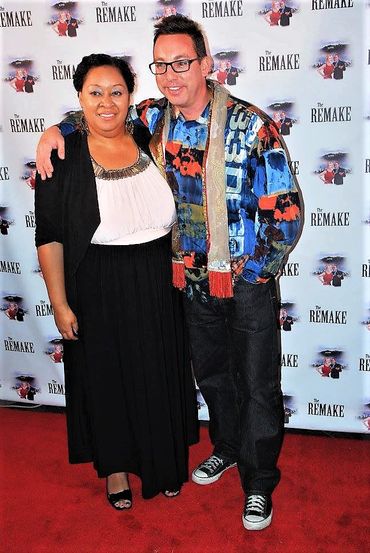 Mike Breyer and Lynne Newton at the premiere of The Remake