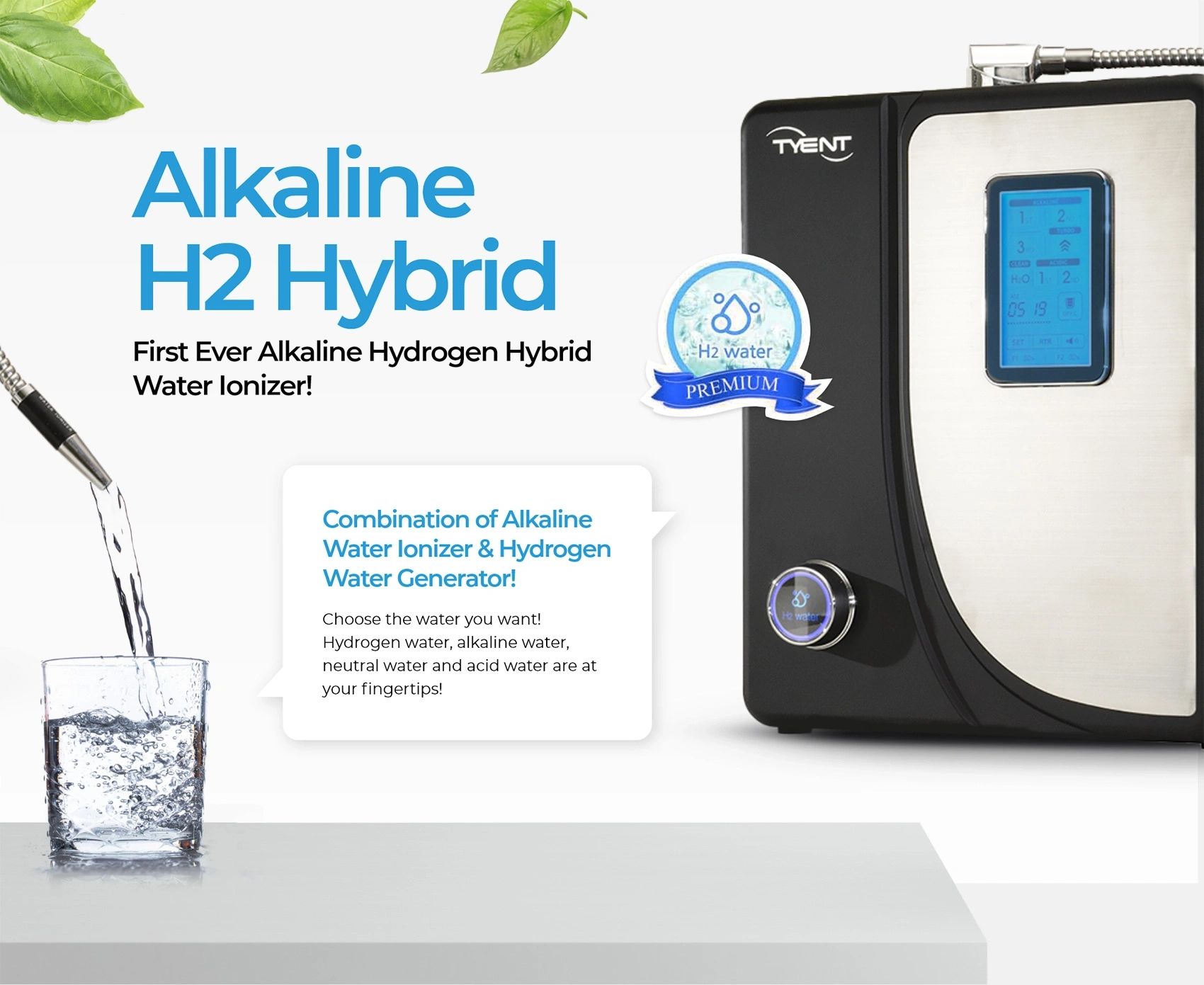 Tyent H2 Hybrid Alkaline Hydrogen Water Ionizer