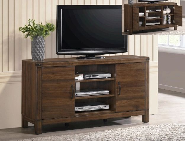 BELMONT TV STAND
COLOR BROWN
SIZE: 55" X 17" X 30"H
