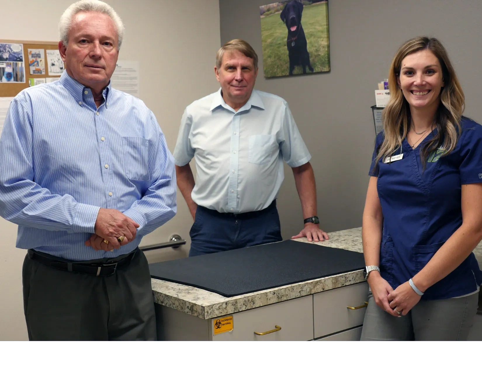 From Vivos Dr. Darrel Fisher, Dr. Mike Korenko and Dr. Michelle Meyer from Vista Veterinary Hospital