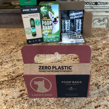 Lucky Dog; Dog Poop Bags; White; Compostable; EN 13432