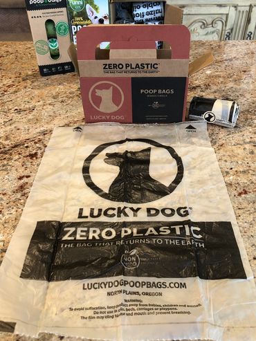 Lucky Dog; Dog Poop Bags; White; Compostable; EN 13432