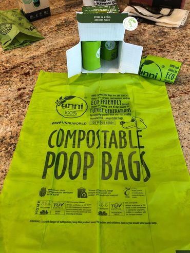 Unni; Dog Poop Bags; Green; Compostable; OK compost HOME