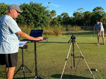 Simply Golf recording a swing at outing
