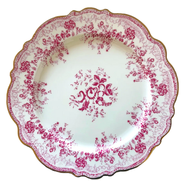 Fuchia floral charger plate