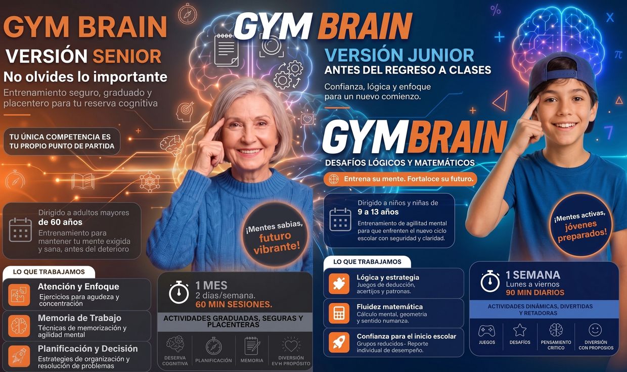 Comparación del programa GYM BRAIN para adultos mayores y niños.