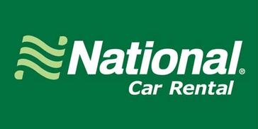 Green and white National Car Rental logo.