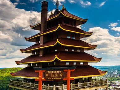 The Pagoda: a tower-like structure with buddhist architecture.