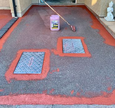 Tarmac restoration in progress...