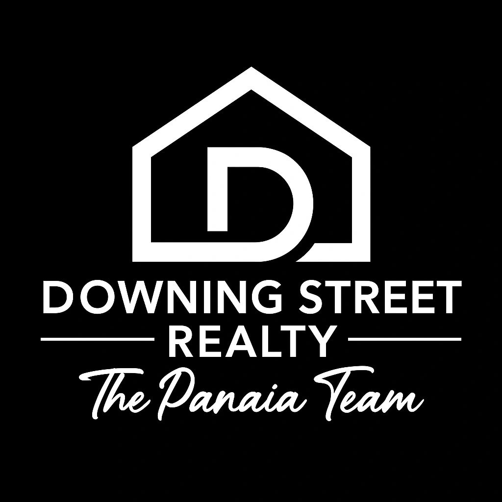 Logo for Downing Street Realty featuring The Panaia Team.