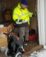 High pressure hot water jetting, opening froze drain under a driveway