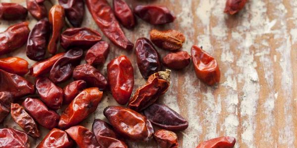 close picture of dry chillies