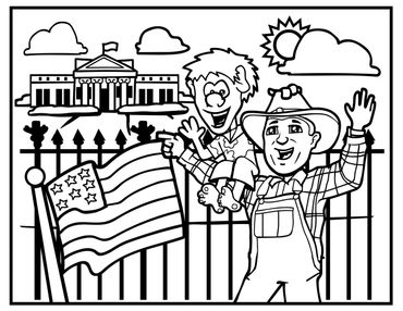 Rusty Pliers White House Coloring Page.