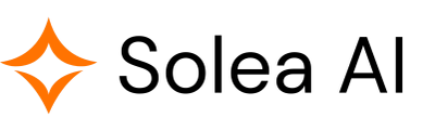 Black text logo with an orange star-like symbol on the left.