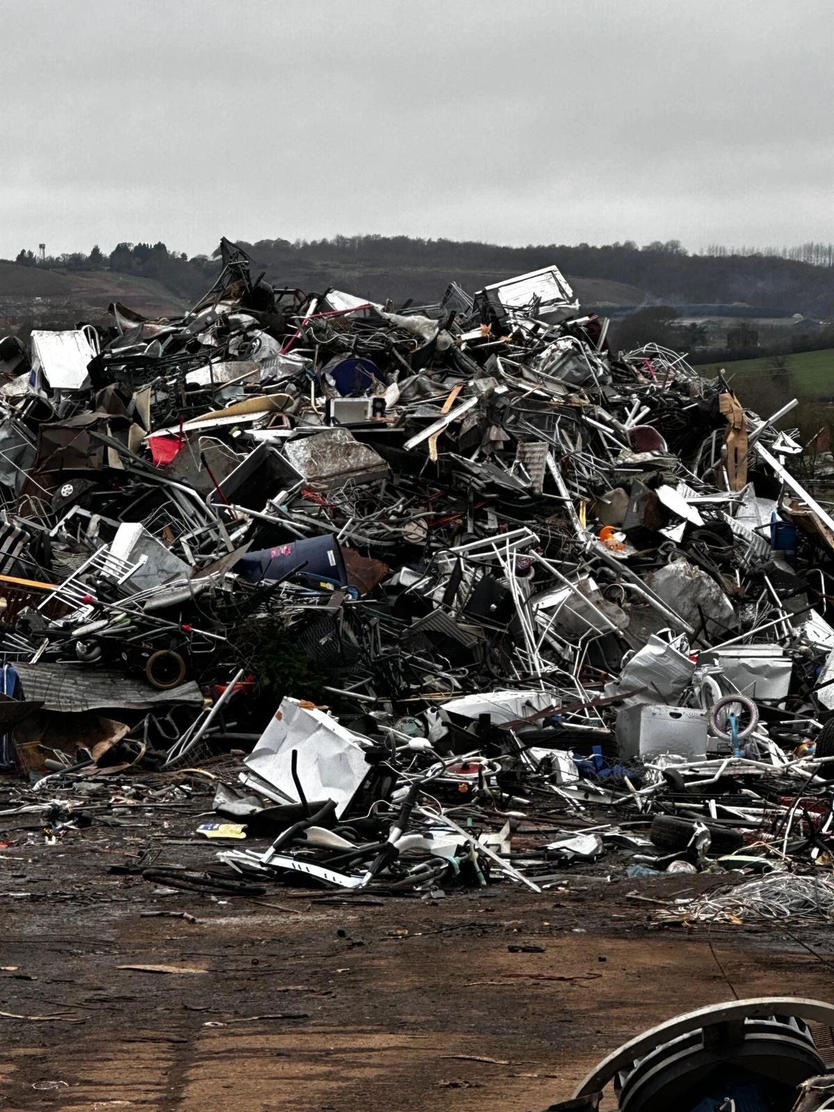 Pile of scrap metal.