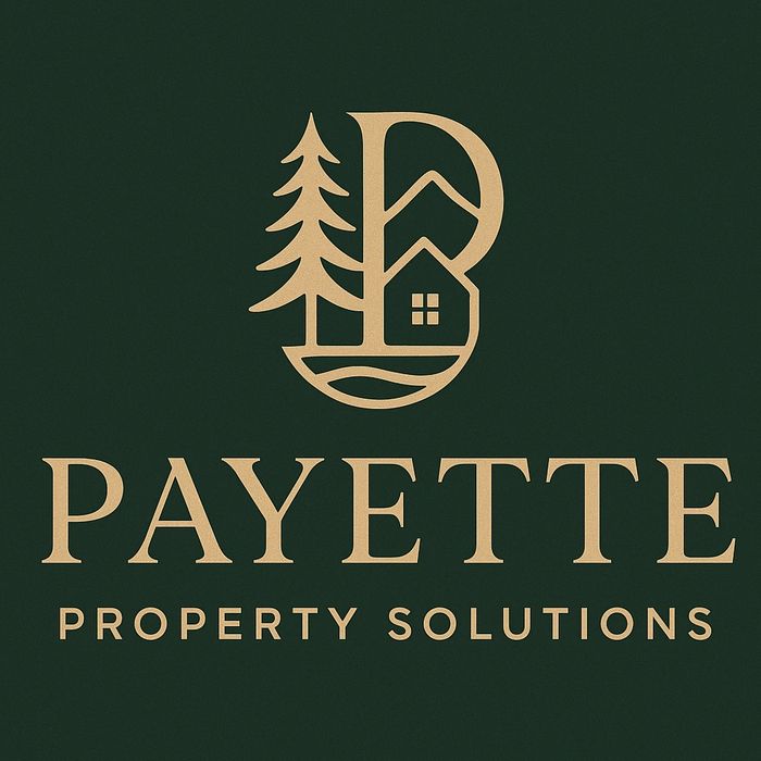 Elegant logo for Payette Property Solutions with nature and home elements.