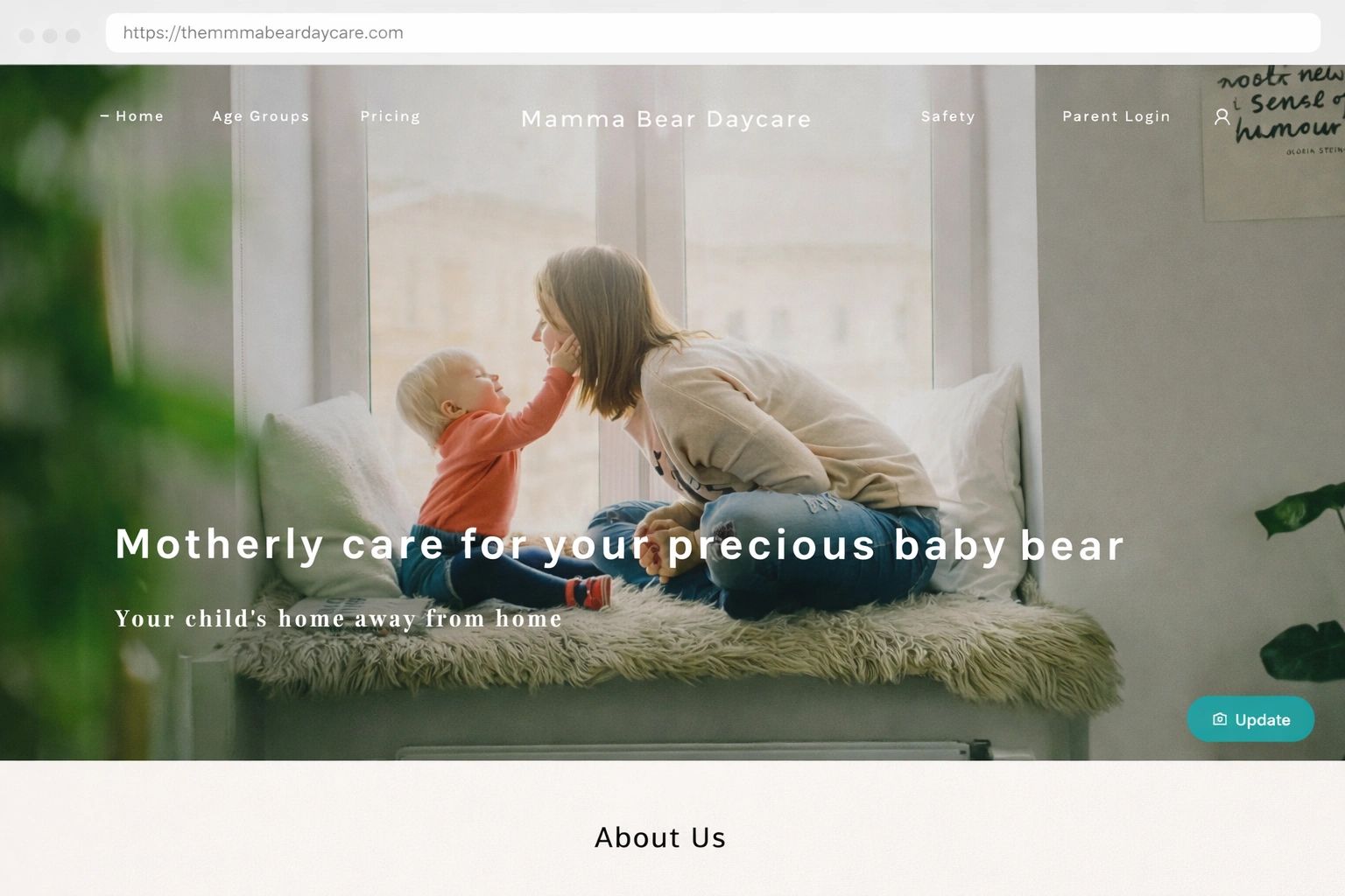 Example of website design