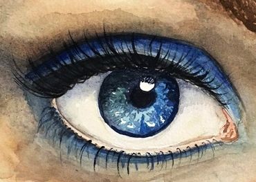 Watercolour Blue eye - Adult Art lessons