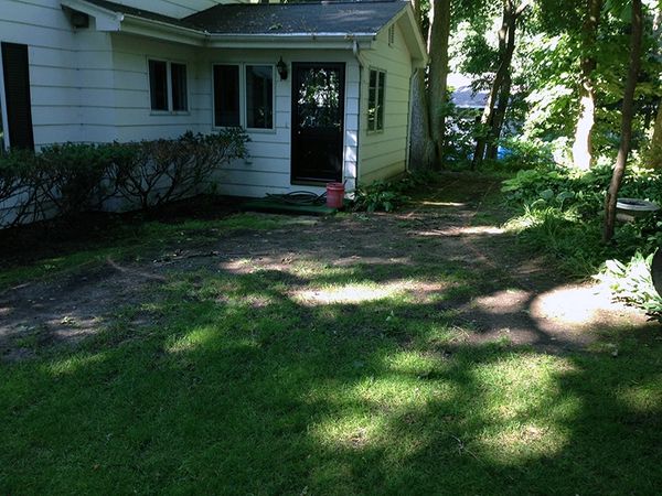 Area where Aspen Ridge Tree Service will be doing a patio installation