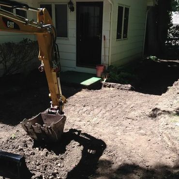 Patio during excavation