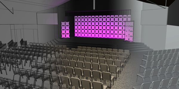 3D rendering pre visualizing a building interior.