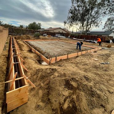 Adu foundation and retaining wall