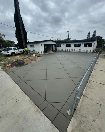 Concrete driveway