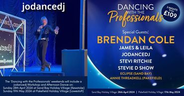 Jodancedj booked for Dancing with the Professionals weekends at Pontins Sand Bay and Pakefield