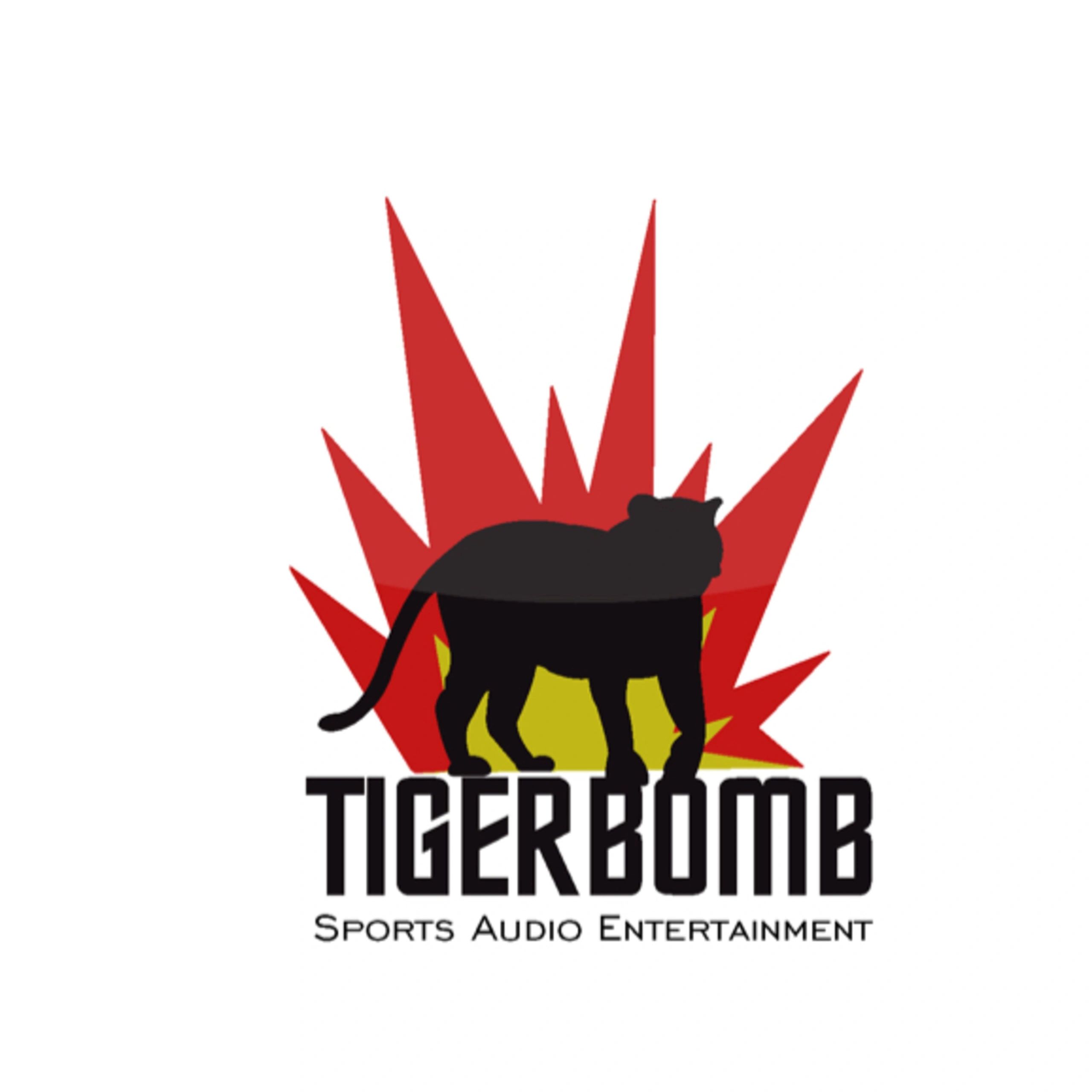 Logo of TigerBomb with a tiger silhouette and explosion graphics.