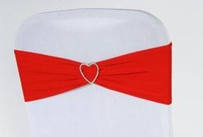 Bandeau en lycra , idéal pour habiller vos chaises. Le bijou n'est pas inclus avec le bandeau.