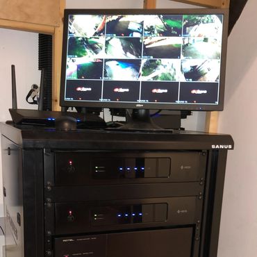 Comms rack installation with CCTV