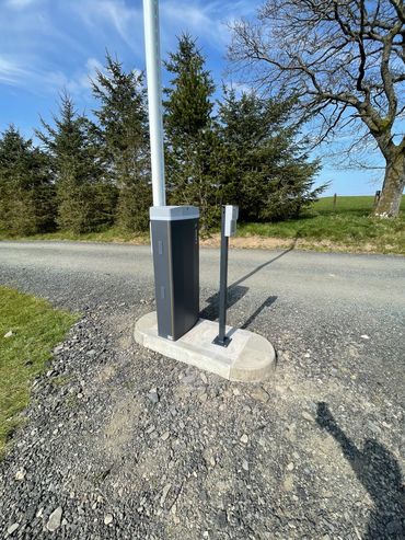 Came barrier and intercom