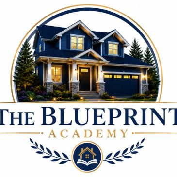 A logo featuring a blue house and the text 'The Blueprint Academy'.