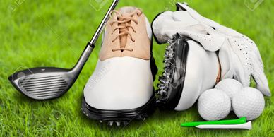 Golf Shoes, Golf Gloves, Golf Clubs