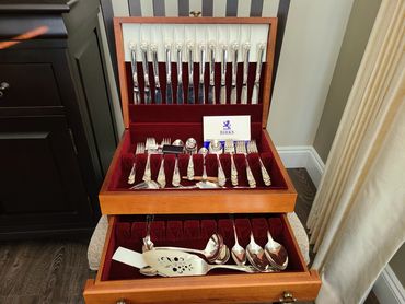 Silver Plated Flatware featured on our In-home Estate Sale Vancouver